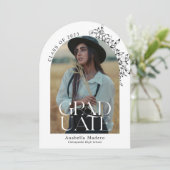 Invitation Élégante Partie minimaliste de graduation (Debout devant)