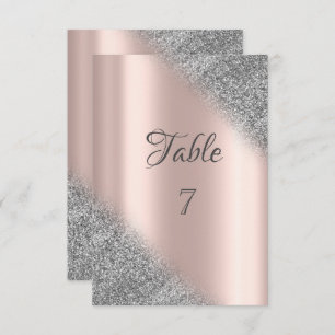 Invitation Elégante Parties scintillant Argent Ombre Rose Gol