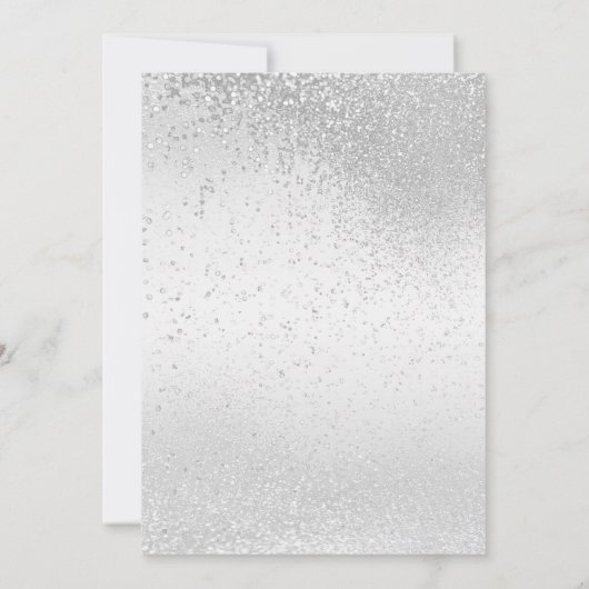 Invitation élégante Parties scintillant blanche et (Dos)