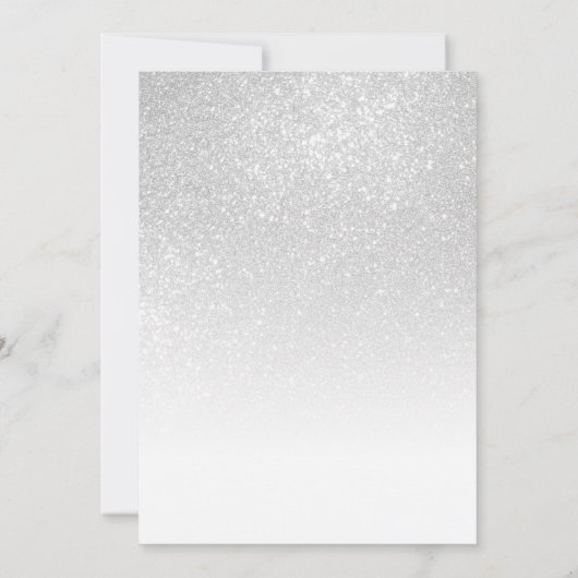 Invitation Elégante Parties scintillant blanche étincelante P (Dos)