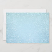 Invitation Élégante Parties scintillant bleue de la Quinceane (Dos)