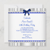 Invitation Elégante Parties scintillant Blue Glamor High Heel (Dos)
