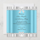 Invitation Elégante Parties scintillant Blue Glamor Silver Ti (Dos)