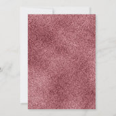 Invitation Élégante Parties scintillant Calligraphie rose Ann (Dos)