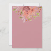 Invitation Élégante Parties scintillant Calligraphie rose Flo (Dos)