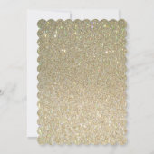 Invitation Élégante Parties scintillant Chic, Fête des mariée (Dos)