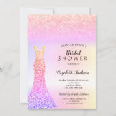 Invitation Elégante Parties scintillant colorée Bokeh Fête de (Devant)