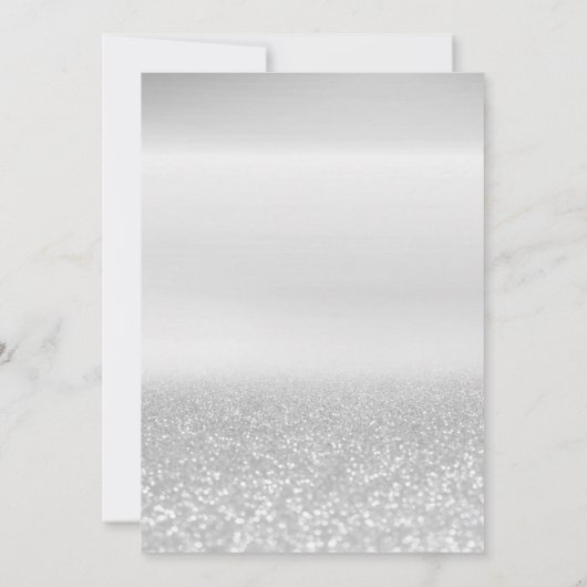 Invitation Elégante Parties scintillant de cadre en argent 50 (Dos)
