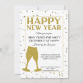 Invitation Élégante Parties scintillant de la fête de la Sain (Devant)