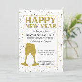 Invitation Élégante Parties scintillant de la fête de la Sain (Debout devant)