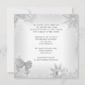 Invitation Elégante Parties scintillant de mariage Bow blanc  (Dos)