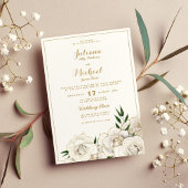 Invitation Elégante parties scintillant d'or blanc rose Maria