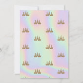 Invitation Elégante Parties scintillant d'or Château Holograp (Dos)