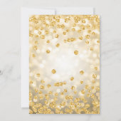 Invitation Élégante Parties scintillant d'or du 18e anniversa (Dos)