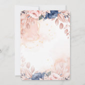 Invitation Élégante Parties scintillant d'or élégant robe Fle (Dos)