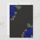 Invitation Elégante Parties scintillant d'or Rose Blue Black  (Dos)