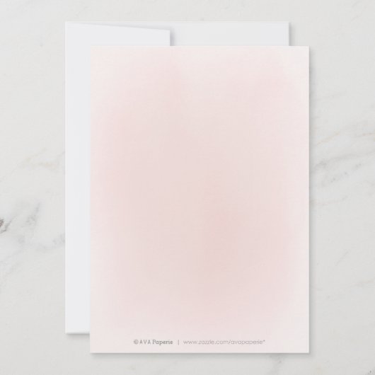 Invitation Elégante parties scintillant en or rose robe rose (Dos)