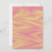 Invitation Élégante Parties scintillant Gold Butterfly Callig (Dos)