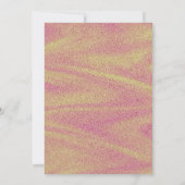 Invitation Élégante Parties scintillant Gold Calligraphie Flo (Dos)