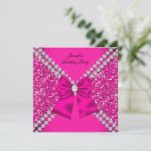 Invitation Elégante Parties scintillant Hot Diamants Rose Ann (Debout devant)