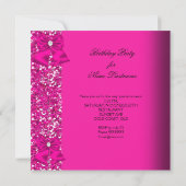 Invitation Elégante Parties scintillant Hot Diamants Rose Ann (Dos)