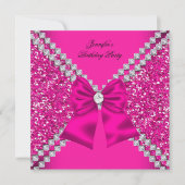 Invitation Elégante Parties scintillant Hot Diamants Rose Ann (Devant)