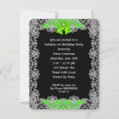 Invitation Elégante Parties scintillant Lime Green Stiletto F (Dos)