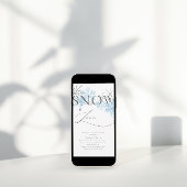 Invitation Elégante Parties scintillant neige en Love Fête de