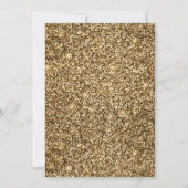 Invitation Elégante Parties scintillant Or 50 Et Fabuleux 50e (Dos)