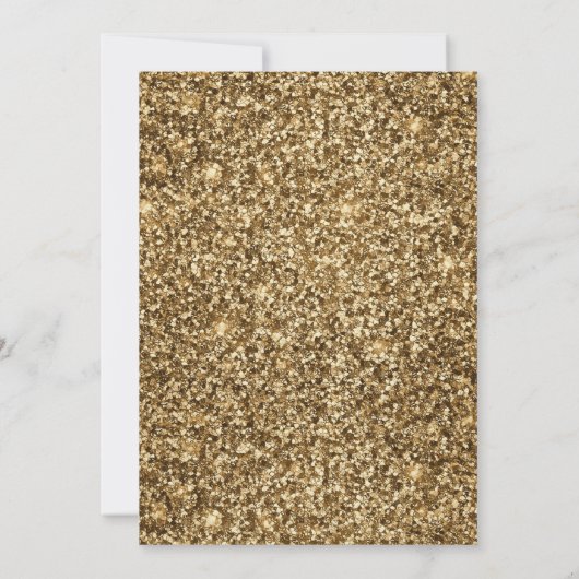 Invitation Elégante Parties scintillant Or 50 Et Fabuleux 50e (Dos)