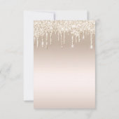 Invitation élégante parties scintillant or baby shower neutre (Dos)