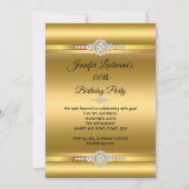 Invitation Elégante Parties scintillant Or Diamond Anniversai (Devant)