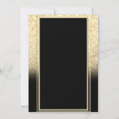 Invitation Elégante Parties scintillant or Fleurs Fête des ma (Dos)