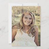 Invitation Elégante parties scintillant or gouttes sweet sixt (Dos)