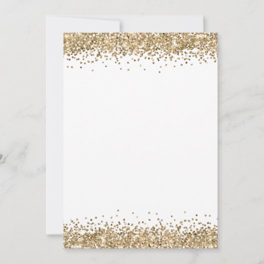 Invitation Elégante Parties scintillant Or Son Noël Lets Part (Dos)