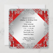 Invitation Elégante Parties scintillant Red Stiletto fête d'a (Dos)