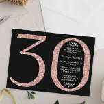 Invitation Élégante Parties scintillant Rose d'or Typographie<br><div class="desc">Célébrez dans le style avec ces invitations tendance et élégante parties scintillant d'or rose 30e anniversaire invitations. Le design est facile à personnaliser et vos invités seront ravis quand ils reçoivent ces invitations élégants.</div>