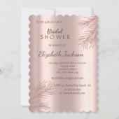 Invitation Élégante Parties scintillant  Rose Fête des mariée (Devant)