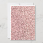 Invitation Élégante Parties scintillant Rose Gold 21e anniver (Dos)