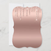 Invitation Elégante Parties scintillant Rose Gold 50e fête d' (Dos)