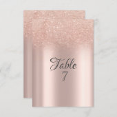 Invitation Elégante Parties scintillant Rose Gold Bokeh Table (Devant / Derrière)