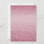 Invitation Élégante Parties scintillant rose Mariage Fête des (Dos)