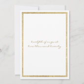 Invitation Elégante parties scintillant rose or blanc mariage (Dos)