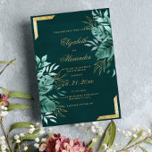 Invitation Elégante parties scintillant tropicale mariage à f