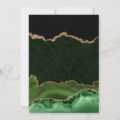 Invitation Elégante Parties scintillant verte et or Agate Ann (Dos)