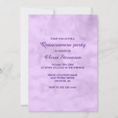 Invitation Élégante parties scintillant violet robe florale Q (Dos)