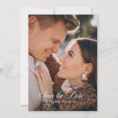 Invitation Élégante Pêche Boho Style Floral Enregistrer la da (Devant)