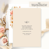 Invitation Elégante Pêche et crème Delicate Mariage floral