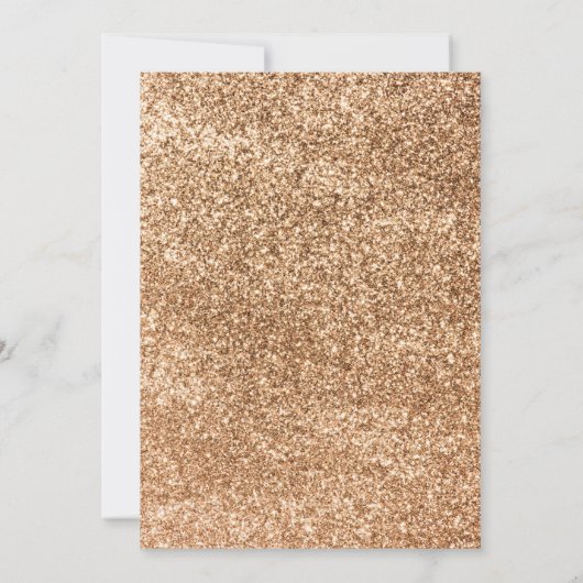 Invitation Elégante Pêche Florale Parties scintillant douce 1 (Dos)