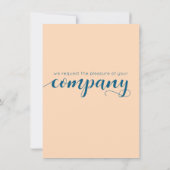 Invitation Elégante Pêche Océanique Bleu Mariage Un Nouveau C (Dos)